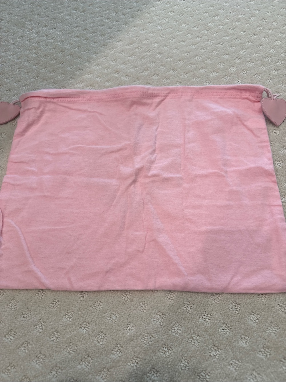 Vintage Juicy Couture Pink Velour Dust Bag Fairy Tale Graphic Heart Drawstring - Picture 4 of 4